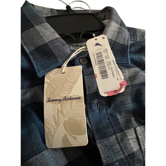 Tommy Bahama Mens Canyon Beach Plaid Flannel Shirt Size S - Picture 8 of 8